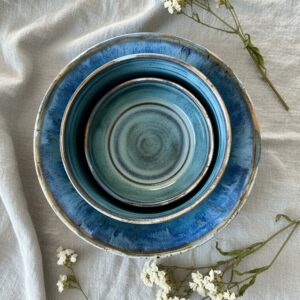 Kameninový set Blueberry: tři misky